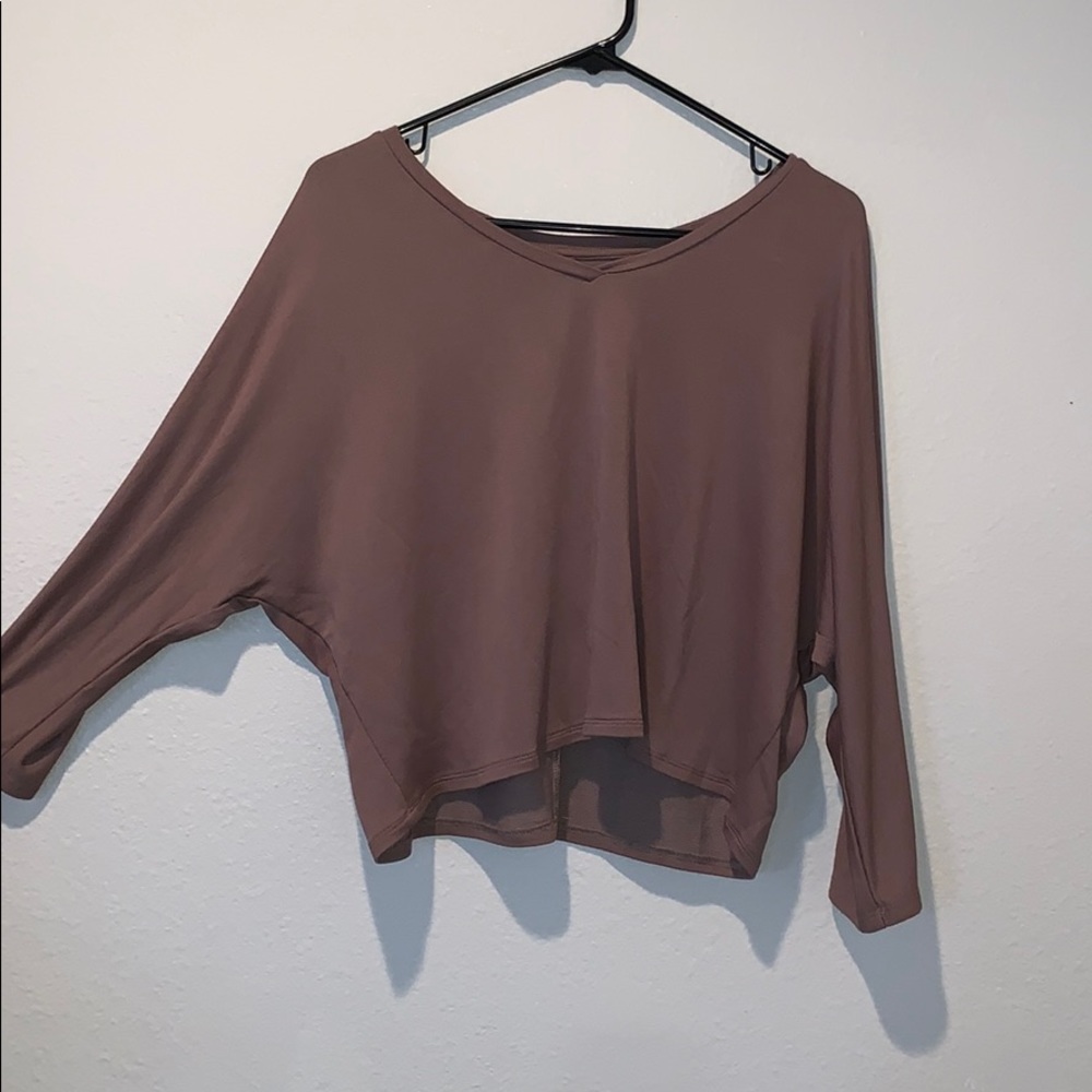 Light brown mid length top